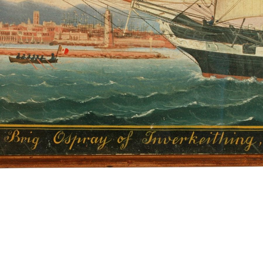 Antique Victorian Painting Osprey of Inverkeithing 
