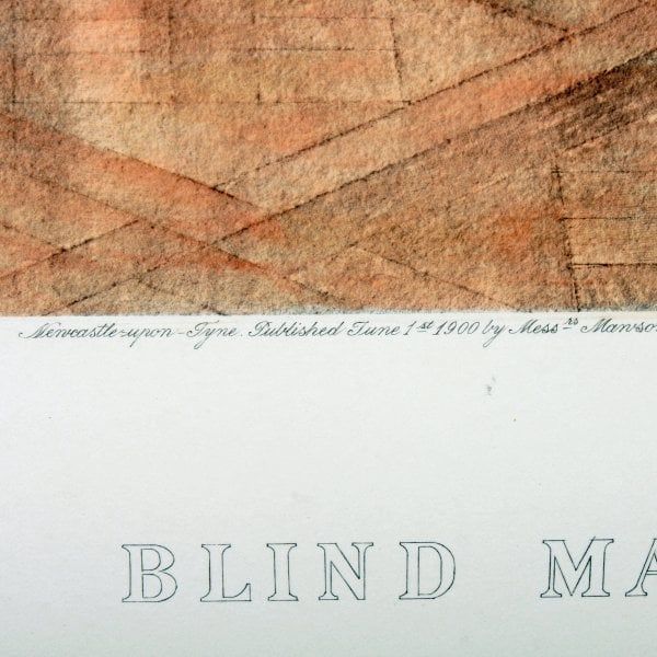Antique Blind Man's Buff Coloured Print 