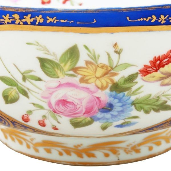 Antique Large 19th Century Porcelain Punch Bowl 