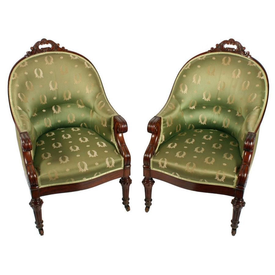 Pair of George IV Library Arm Chairs