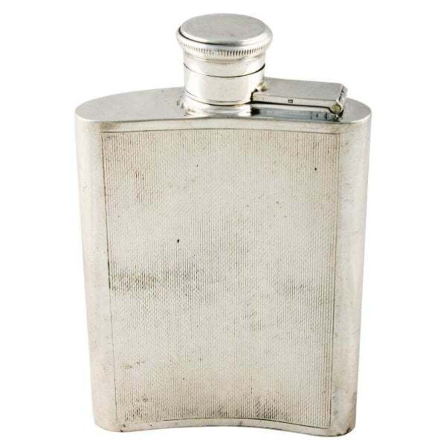 Antique Sterling Silver Hip Flask | ANTIQUES.CO.UK