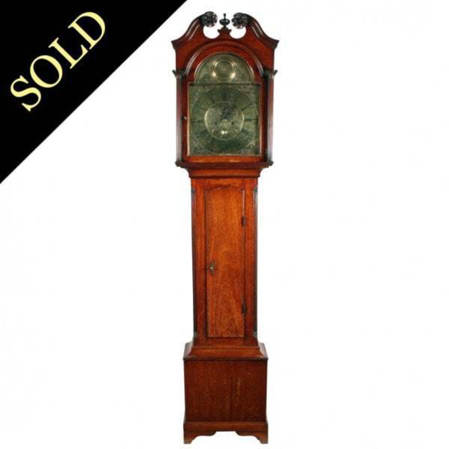 18th Century Brass Dial Grandfather Clock 