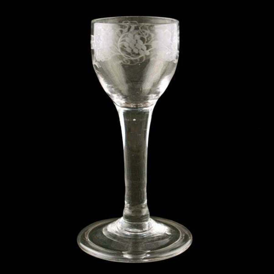 Antique 18th Century George II Wine Glass 