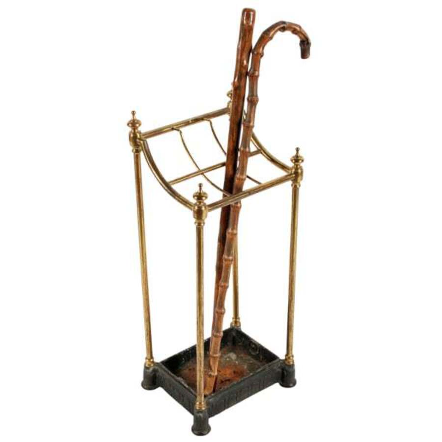 Antique Victorian Brass Stick Stand 