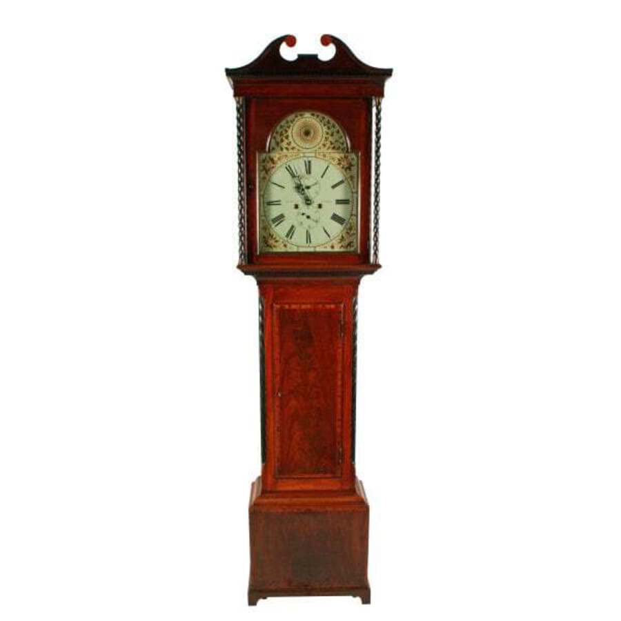 Antique Georgian Mahogany Grandfather Clock 