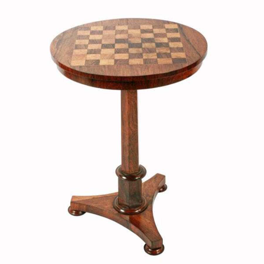 Antique George IV Rosewood Games Table 