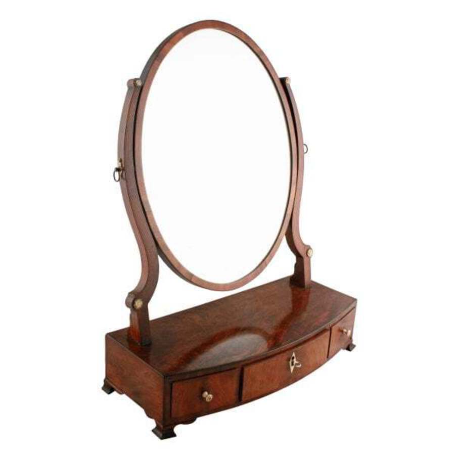 Georgian Bow Front Dressing Mirror 
