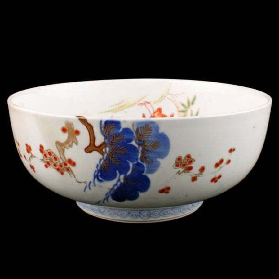 Antique Japanese Arita Porcelain Bowl 