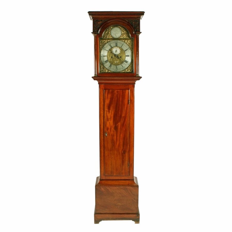 Antique Scottish Mahogany Grandfather Clock 