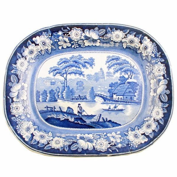 "Wild Rose" Pattern Meat Plate 