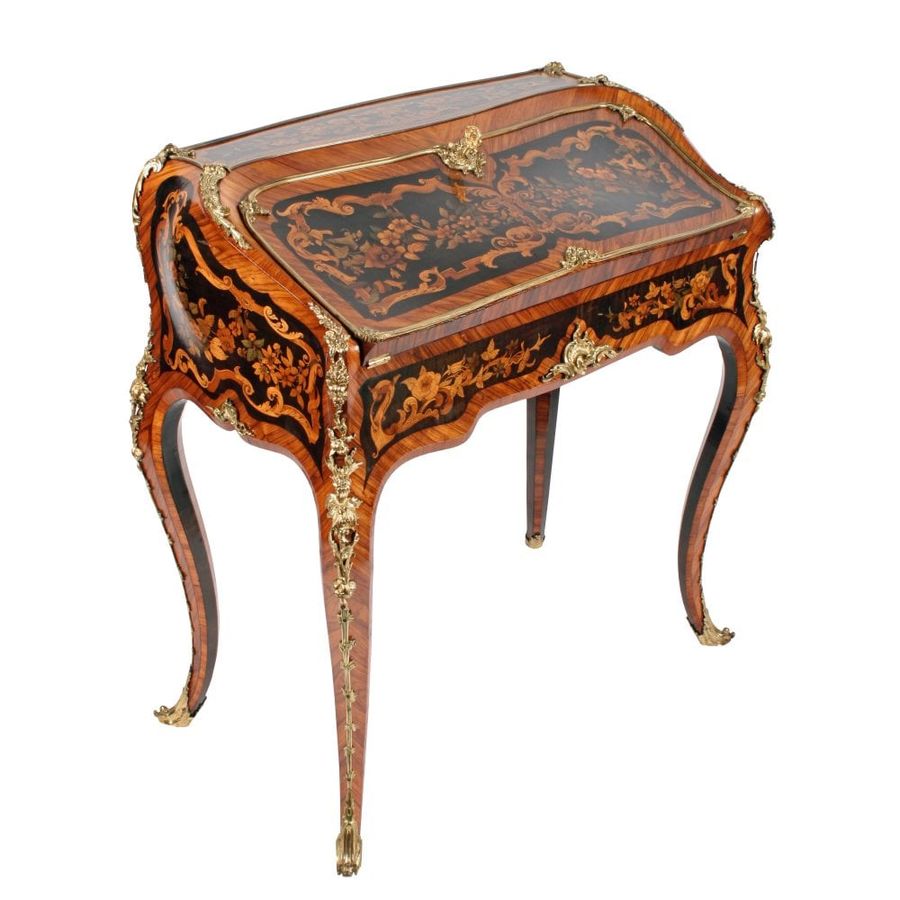 Louis XV Style Marquetry Bureau en Pente 