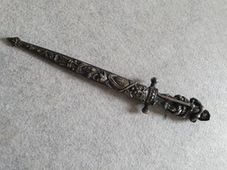 Antique silver plated exclusive dagger or letter opener