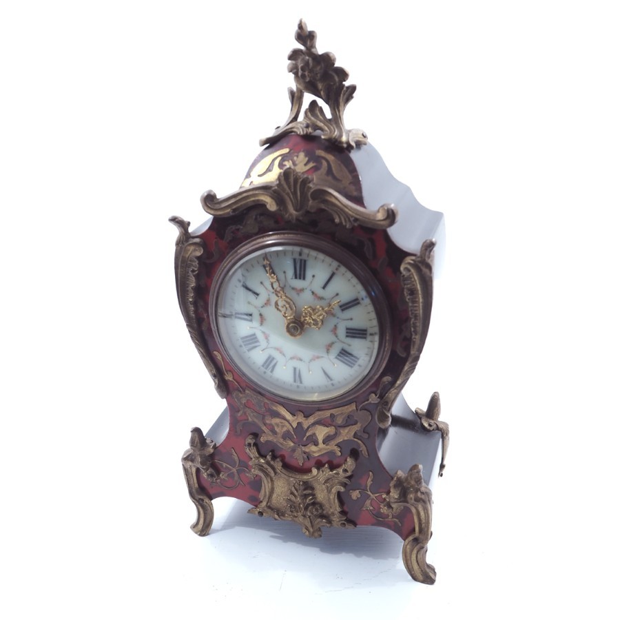 19th CENTURY FRENCH BOULLE MANTEL CLOCK
