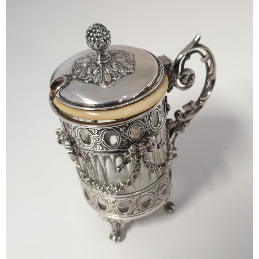 SUPERB FRENCH SILVER MUSTARD POT