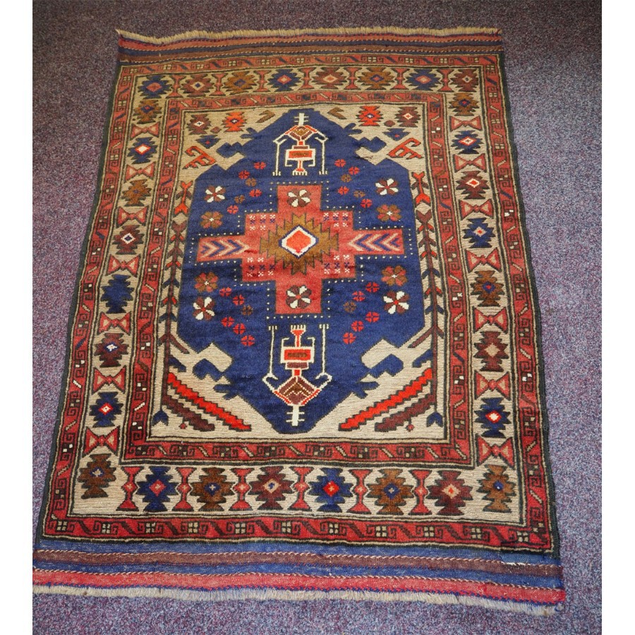 Gorgeous Vintage Tajikistan Tribal Wool Rug