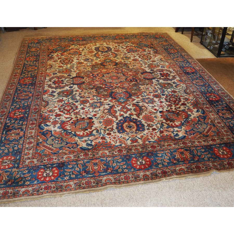 Large Persian Tabriz Hand Made Wool Carpet