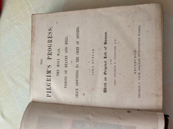 Antique John Bunyan's Pilgrim's Progress: The Holy War; Visions of Heaven and Hell; Grace Abounding to The Chief of Sinners; With an Original Life of Bunyan by the Rev. George B Cheever, D.D. 