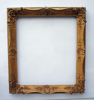 Antique Large Victorian Gesso & Giltwood, deep framed, picture frame 100 cm x 89 cm