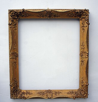 Antique Large Victorian Gesso & Giltwood, deep framed, picture frame 100 cm x 89 cm