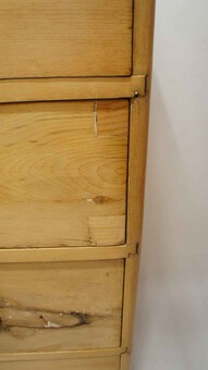 Antique Victorian pine chest of drawers, (2 over 3) refurbished rustic