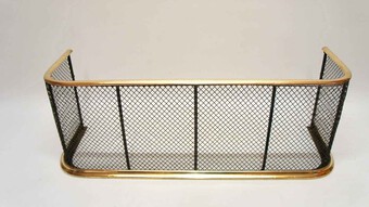 Antique Early Victorian  Brass and Wire fire guard/fender
