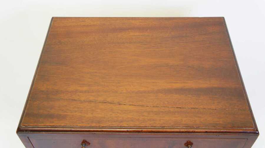Antique Small  George 111  inlaid flame Mahogany cupboard