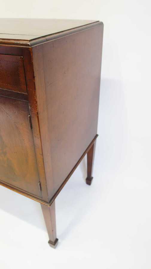 Antique Small  George 111  inlaid flame Mahogany cupboard