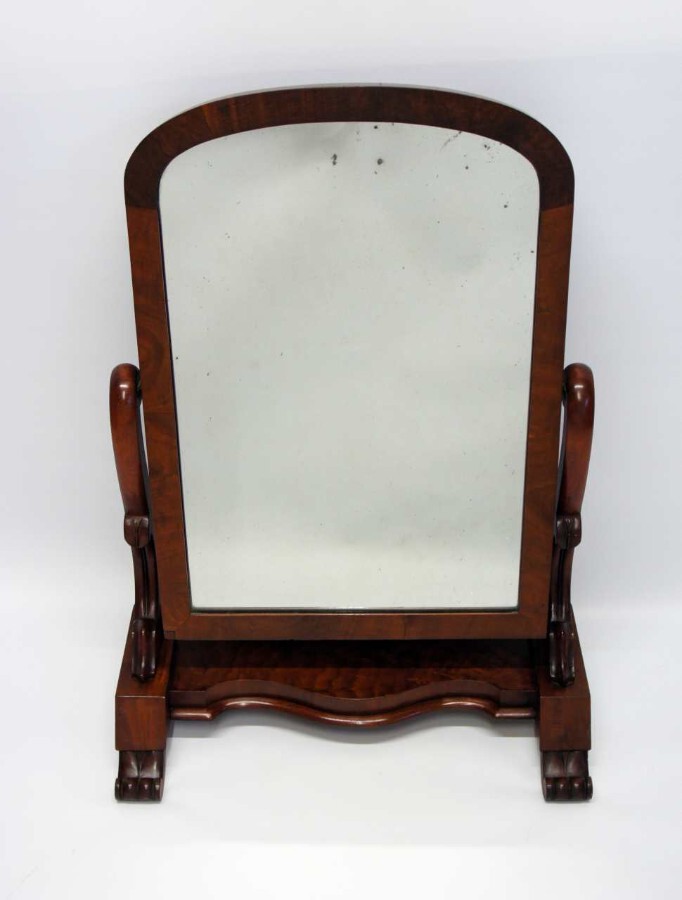 Large Victorian Mahogany dome top dressing table or swing mirror