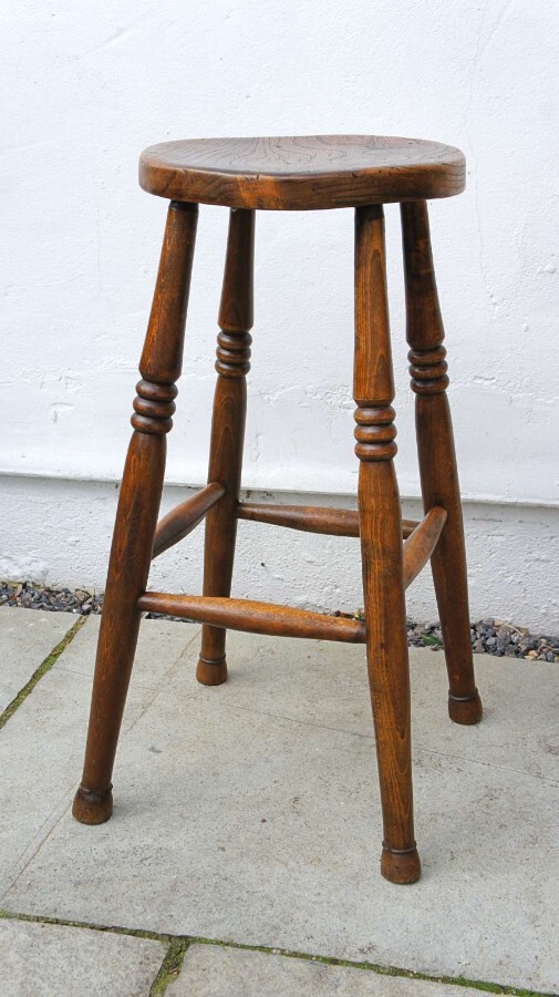 Victorian Elm & Beech farmhouse kitchen stool