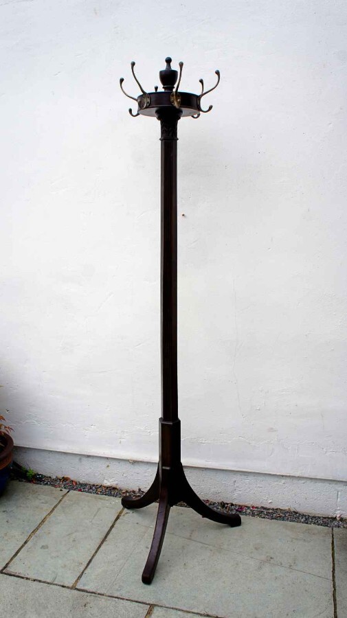 Tall Victorian Walnut coat & hat stand with revolving top