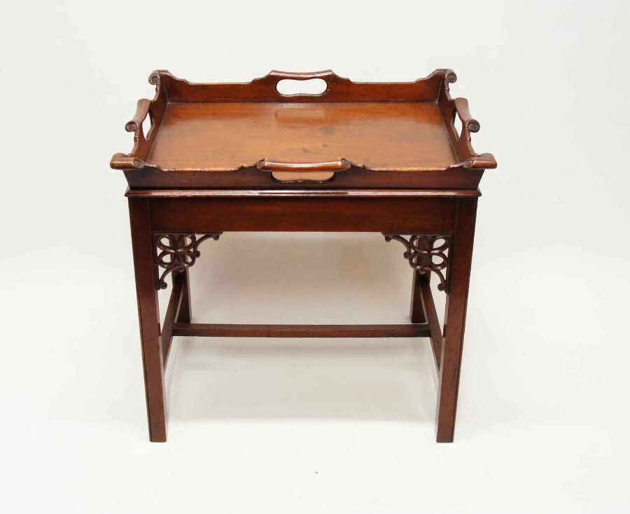 Victorian Chippendale style Walnut tray table