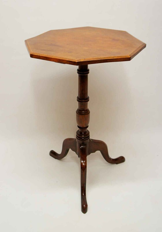Victorian  Mahogany octagonal,  wine or occasional table on tripod legs