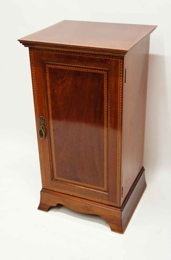 Edwardian inlaid Mahogany  bedside cabinet