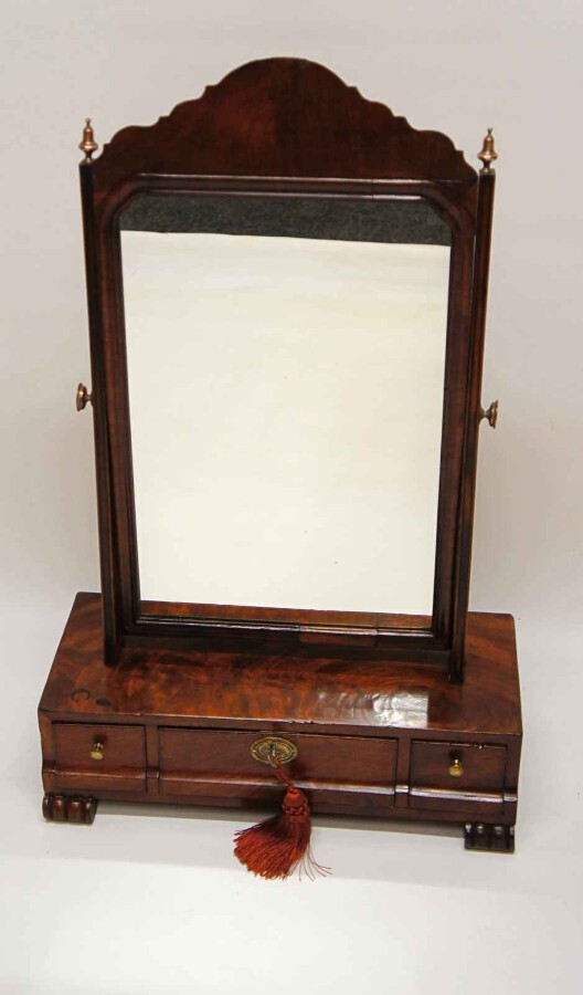 Regency  Mahogany  3 drawer dressing table mirror