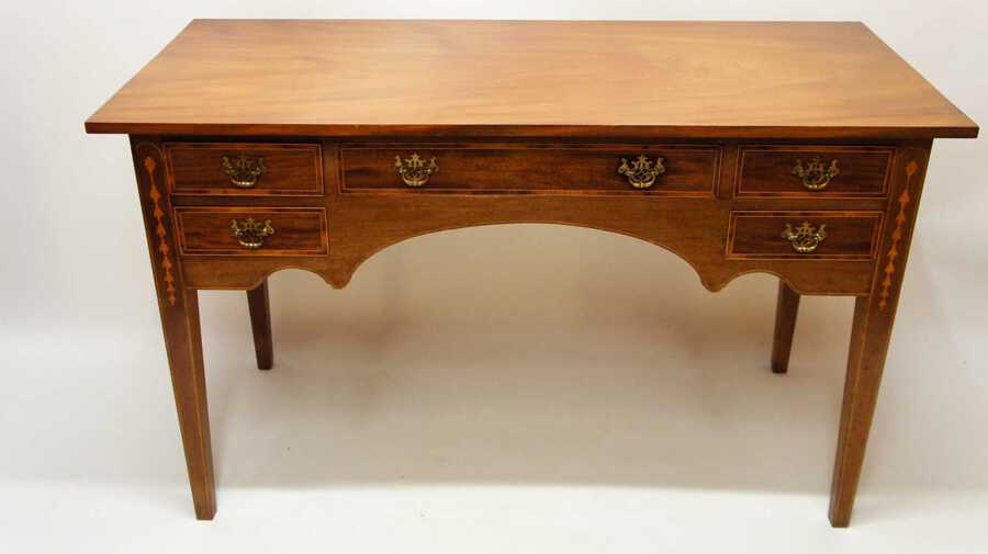 Edwardian Regency style inlaid Mahogany  writing table