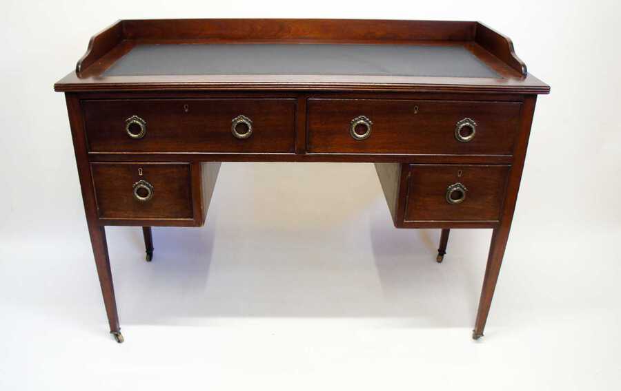 Early 20th  century  Regency style  leather top writing table/desk