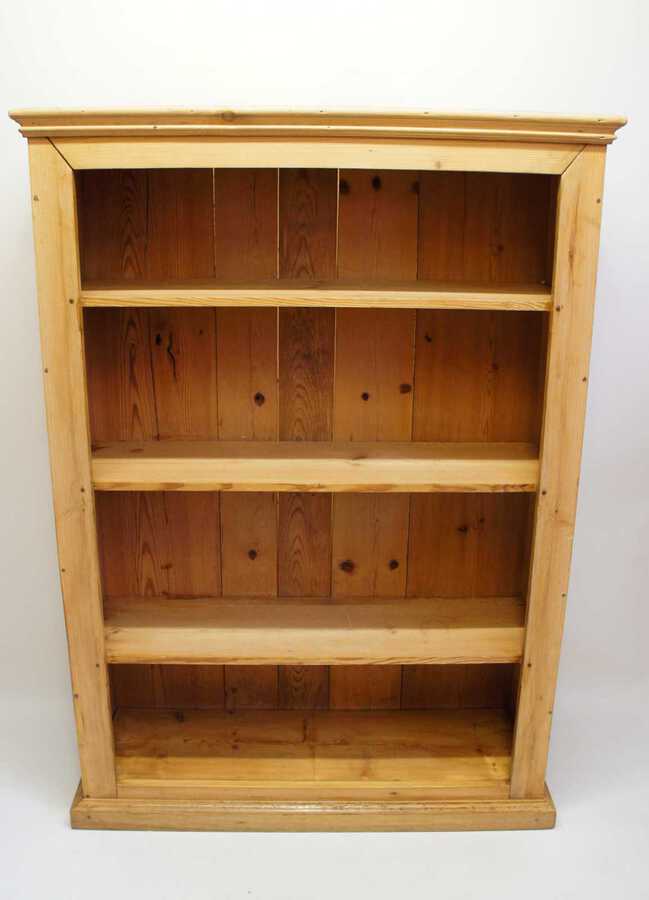 Early 20th c  Pine  open bookcase
