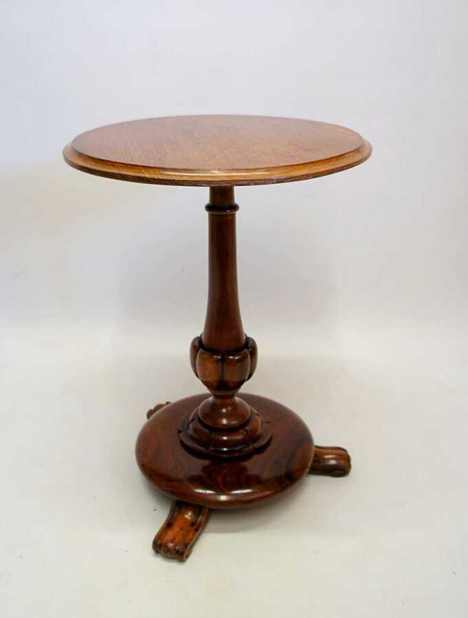 Victorian  Rosewood  & Mahogany wine or occasional table weighted base