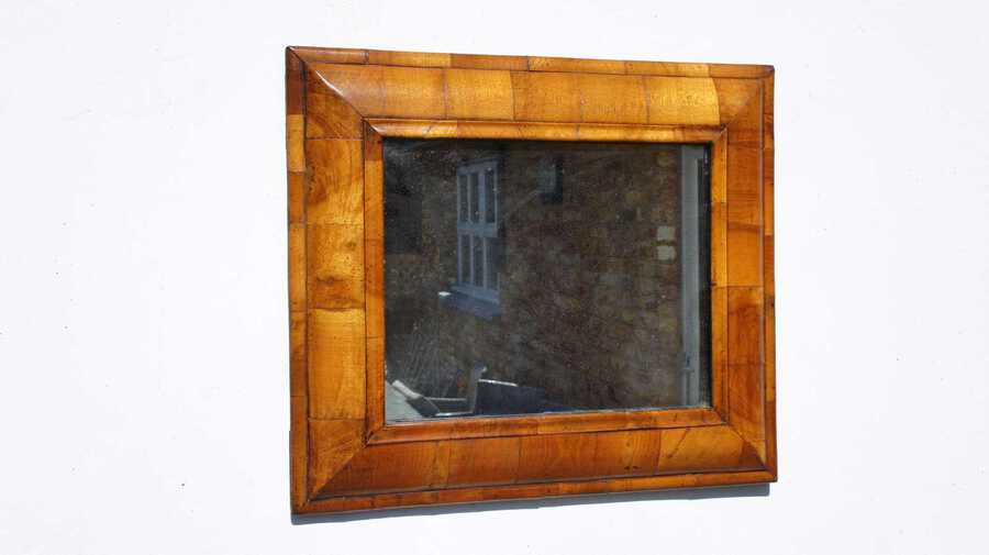 Small Georgian  Walnut wall or pad  mirror