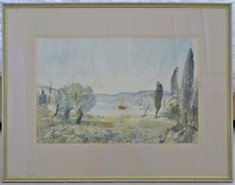 Original Watercolour 'Morning Light, Corfu' 1986 by Elizabeth Scott-Moore