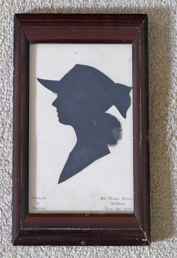 Antique Framed Hand-Cut Silhouette by Charles Handrup