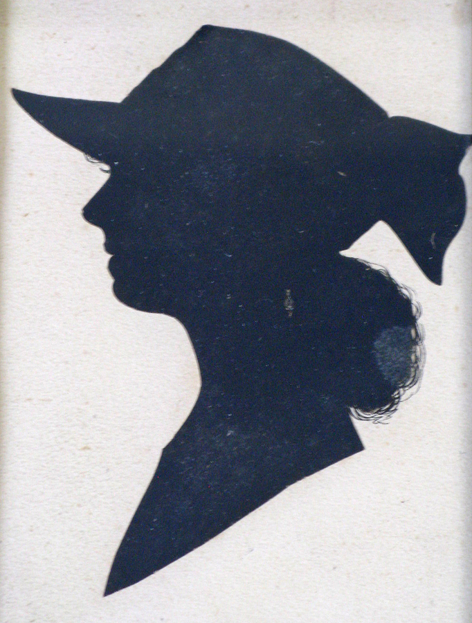 Antique Framed Hand-Cut Silhouette by Charles Handrup