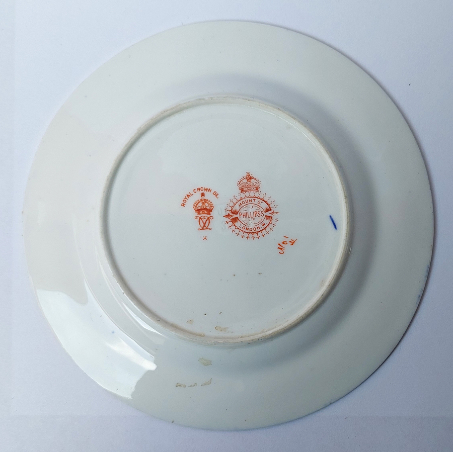 Antique Single Small Edwardian Royal Crown Derby Imari Plate