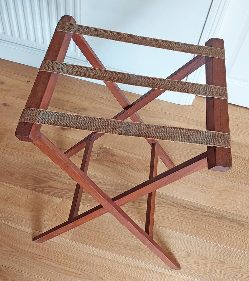Antique 19th Century Mahogany Butler's Tray on Folding Stand