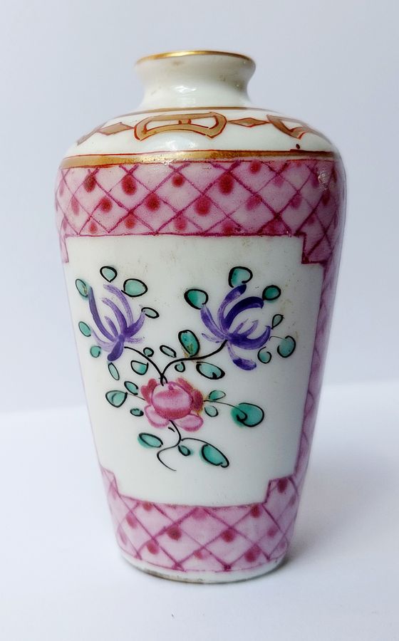 Antique Late 19thC Faience Bud Vase by Aladin of Paris