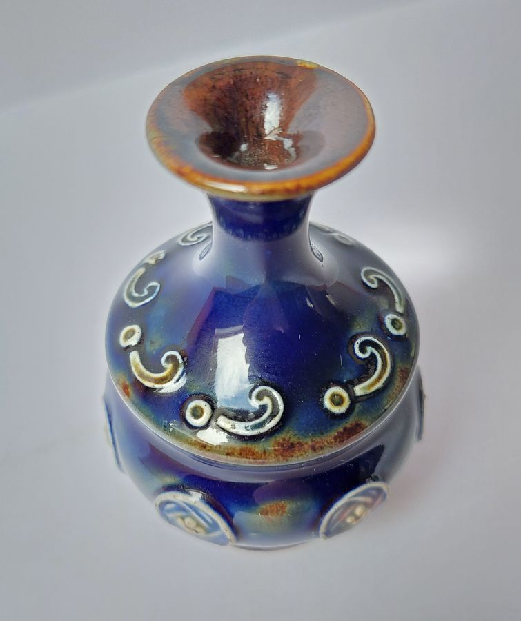 Antique Early 20thC Royal Doulton Miniature Stoneware Spill Vase