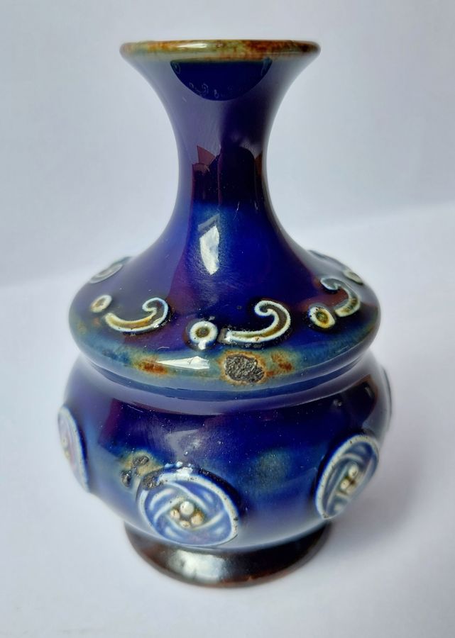 Antique Early 20thC Royal Doulton Miniature Stoneware Spill Vase