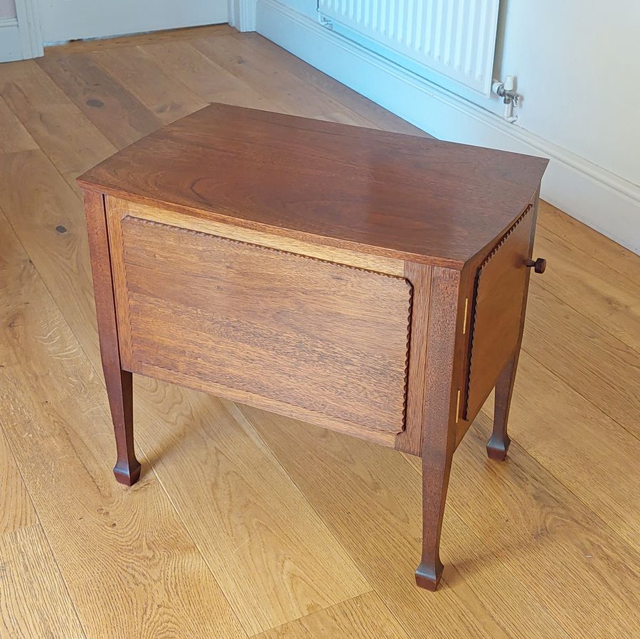 Antique Vintage Scandinavian Arts & Crafts Style Hardwood Cabinet