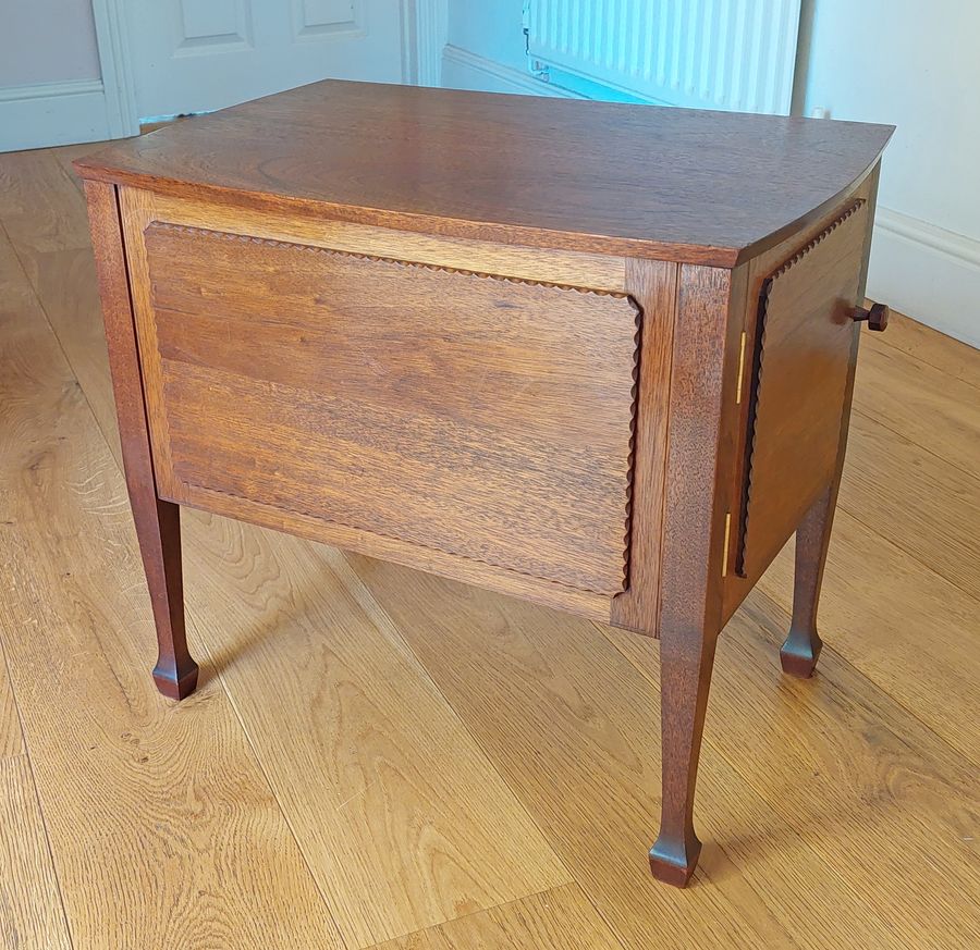 Antique Vintage Scandinavian Arts & Crafts Style Hardwood Cabinet