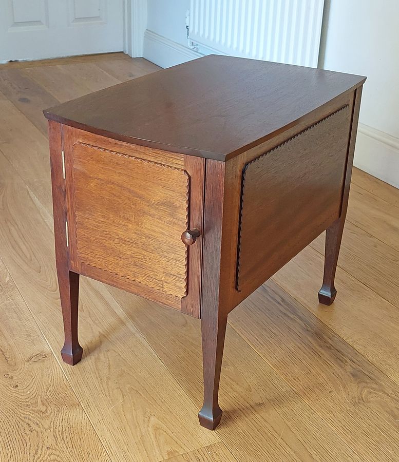 Antique Vintage Scandinavian Arts & Crafts Style Hardwood Cabinet